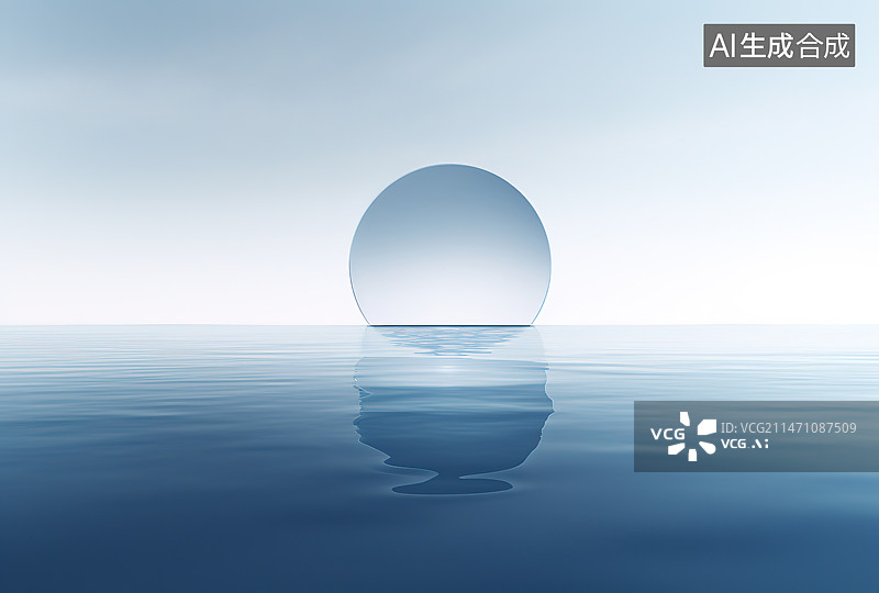 【AI数字艺术】蓝色背景下的地球图片素材