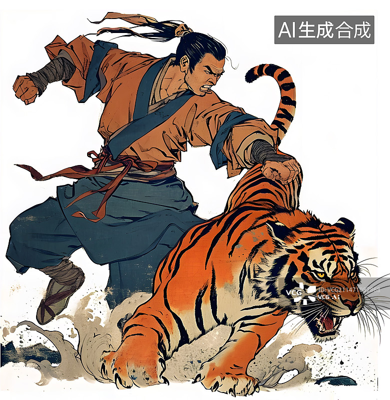 【AI数字艺术】四大名著水浒图片素材