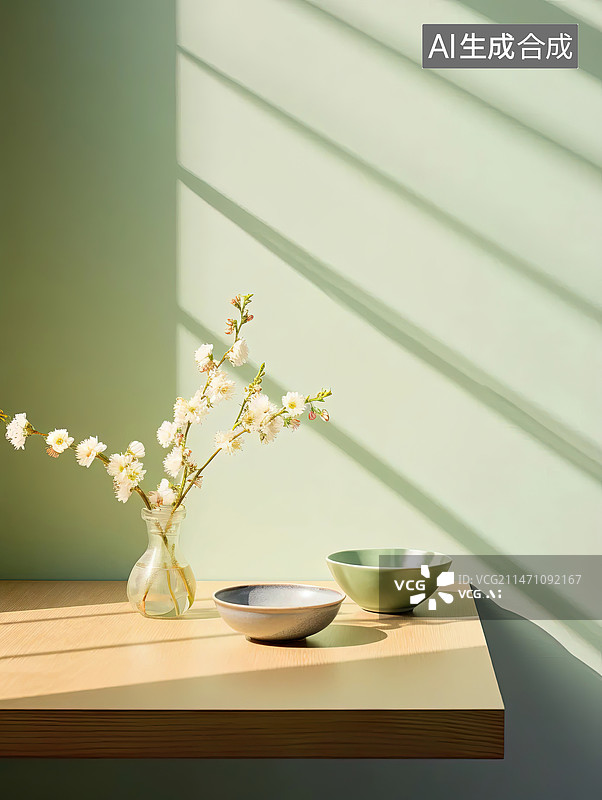 【AI数字艺术】简约风清晰绿色背景图片素材