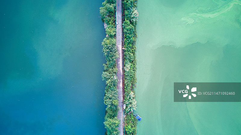 湖中小路图片素材