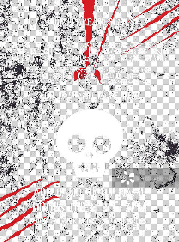 万圣节恐怖之夜派对宣传单海报设计图片素材