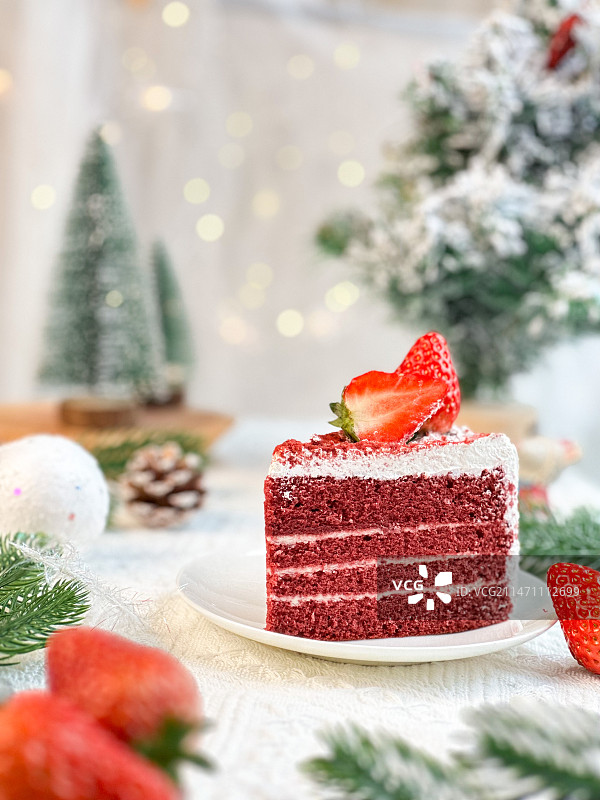 圣诞氛围蛋糕图片素材