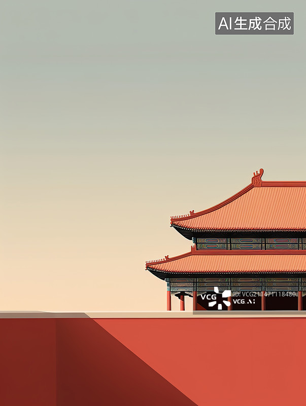 【AI数字艺术】古风建筑图片素材