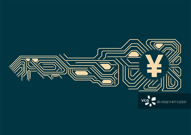 电子电路科技货币符号人民币图片素材