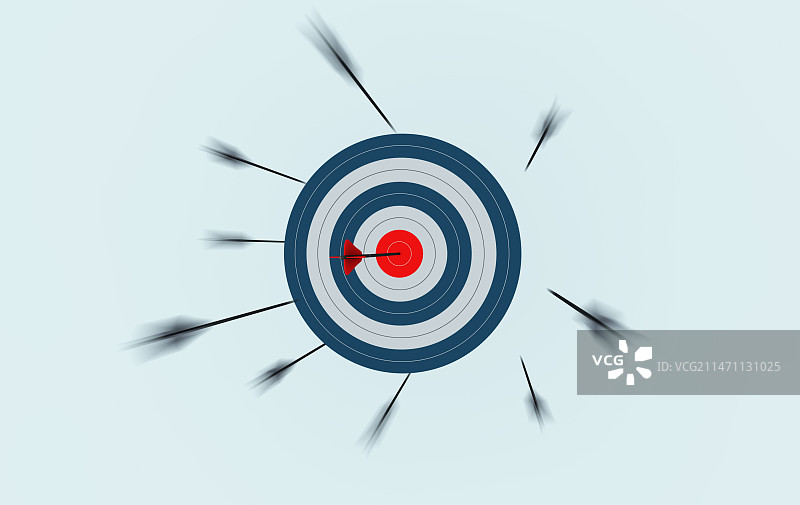 射向靶子的弓箭获取成功射中目标图片素材