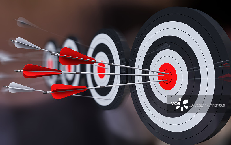 射向靶子的弓箭获取成功射中目标图片素材