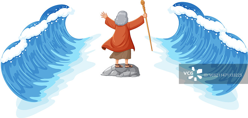 摩西分红海宗教故事图片素材