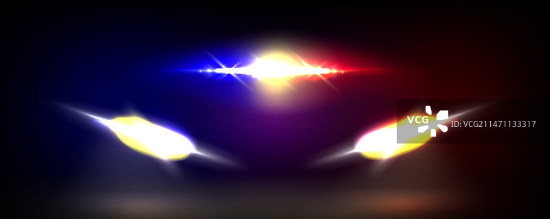 紧急情况或警用闪光灯和前照灯图片素材