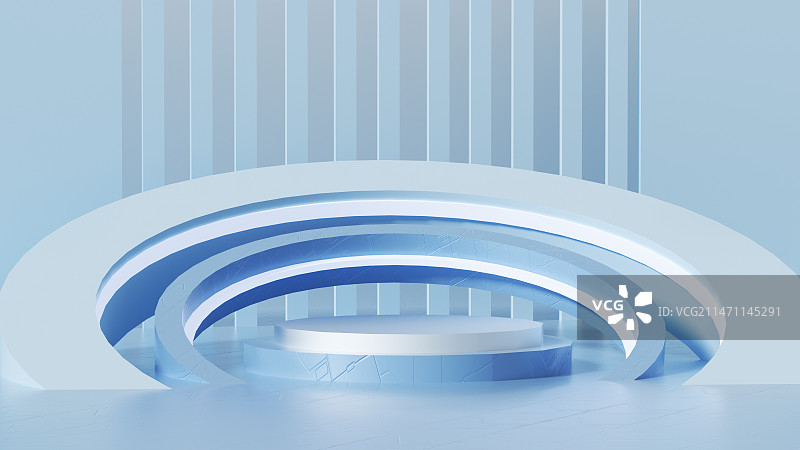 简约科技光感展台空间场景图片素材