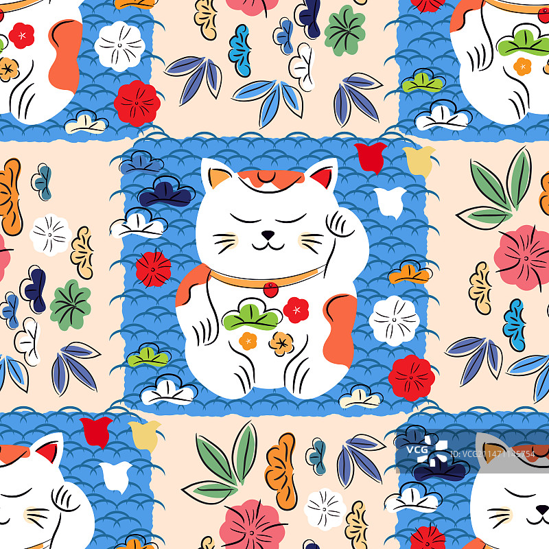 招财猫图案22图片素材