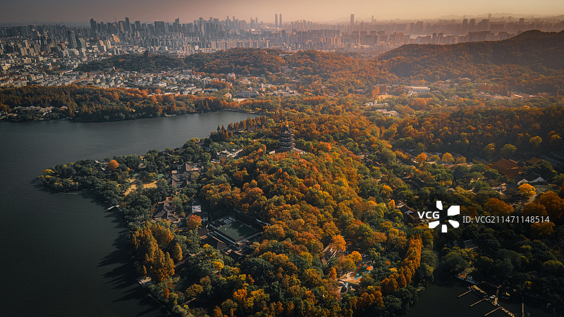 杭州晚秋图片素材