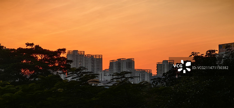 南山落日图片素材