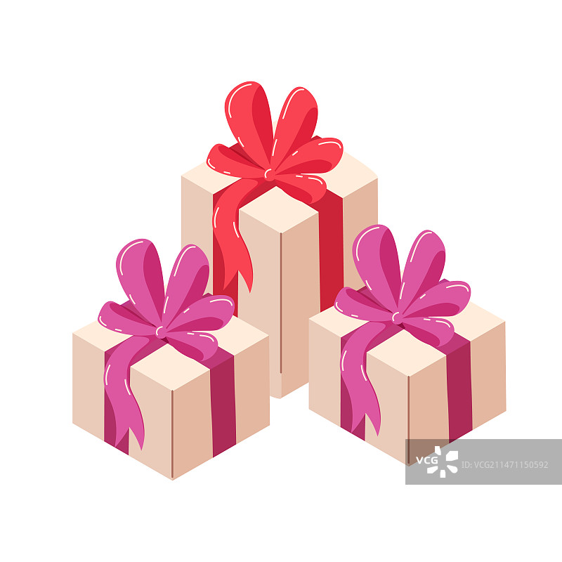圣诞节等距礼物图片素材