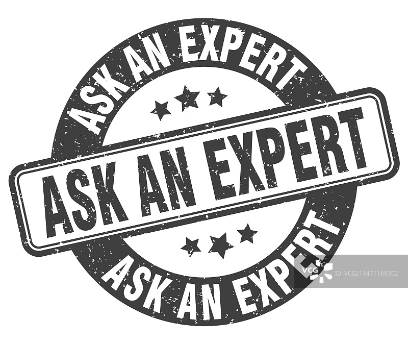 专家咨询圆形标签图片素材