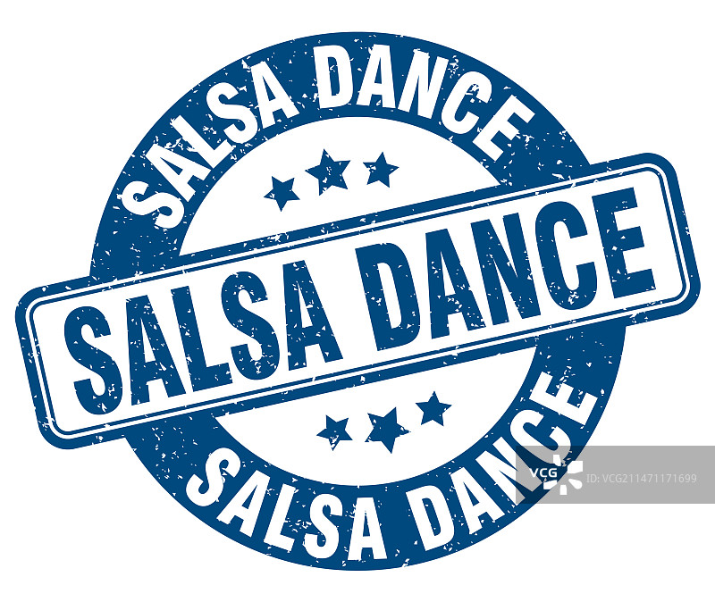 萨尔萨舞印章圆形Grunge标签图片素材