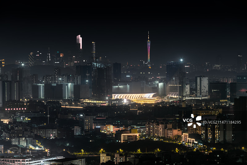 广州白云火车站 夜景图片素材