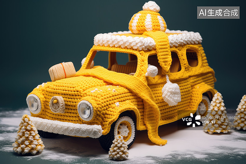 【AI数字艺术】冬日车保暖图片素材