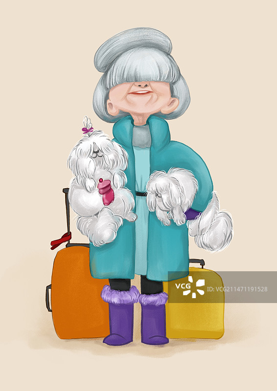 时髦老太太图片素材