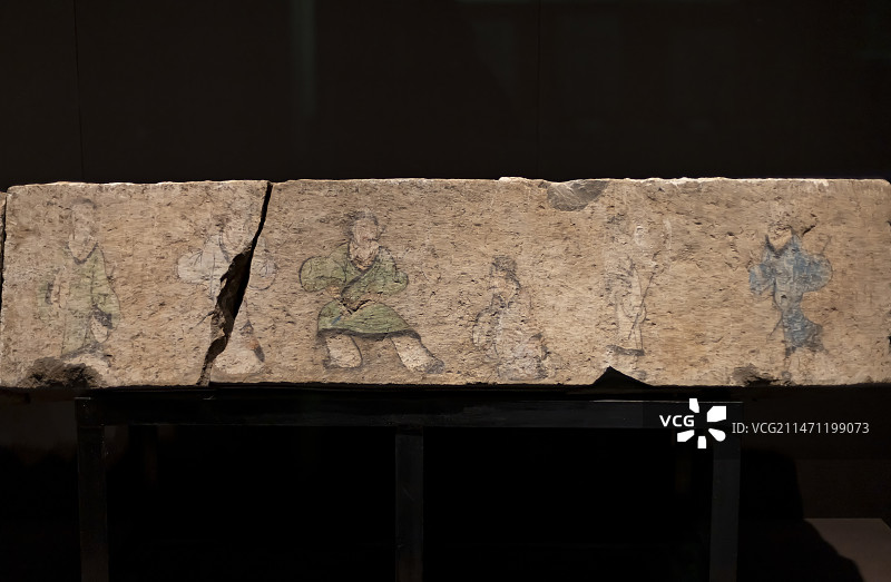 山东博物馆 武士画像石 东汉 东平汉墓壁画图片素材