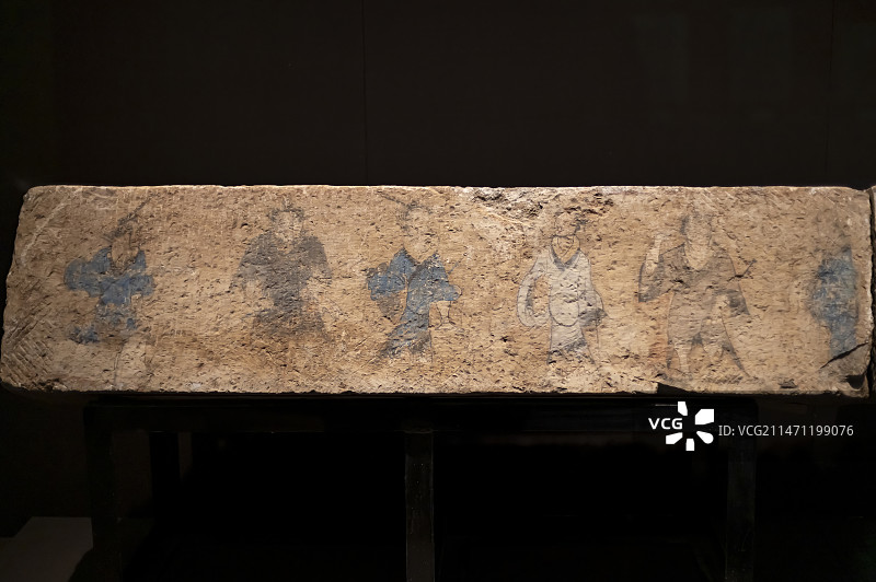 山东博物馆 武士画像石 东汉 东平汉墓壁画图片素材