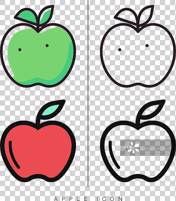 绿色苹果艺术装置图片素材