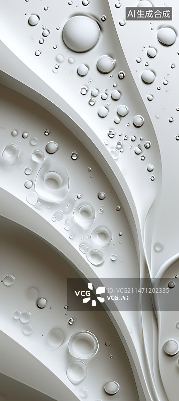 【AI数字艺术】玻璃上水滴的特写镜头图片素材