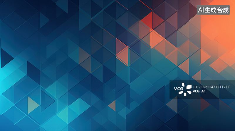 【AI数字艺术】渐变三角形壁纸图片素材