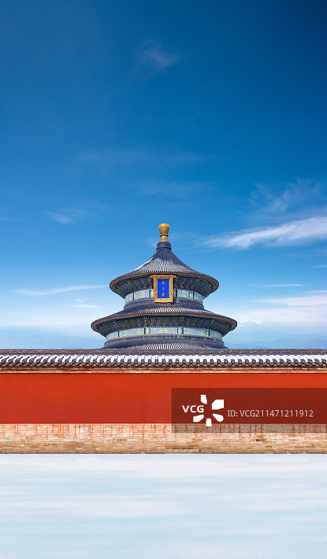 北京天坛祈年殿雪景图片素材