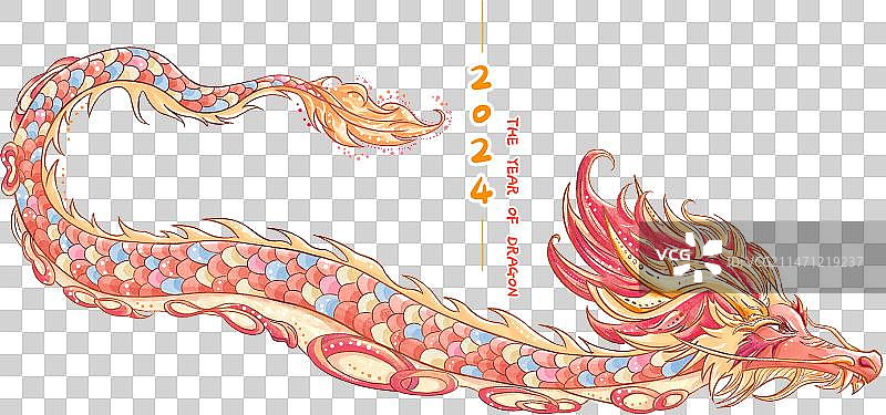 2024龙年祥龙腾跃图图片素材