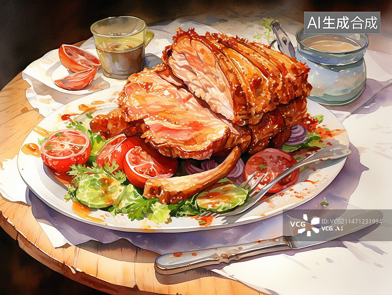 【AI数字艺术】猪肉图片素材