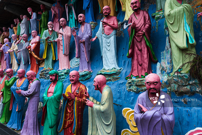 四川绵阳圣水寺雕塑图片素材