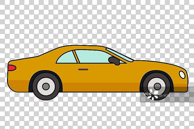 新能源卡通扁平汽车轿车交通工具矢量插画元素图片素材