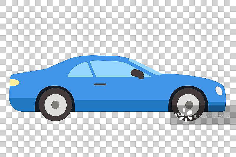 新能源卡通扁平汽车轿车交通工具矢量插画元素图片素材