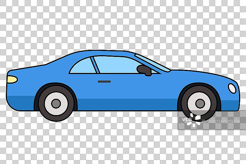 新能源卡通扁平汽车轿车交通工具矢量插画元素图片素材