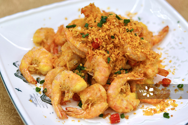 椒盐大明虾图片素材