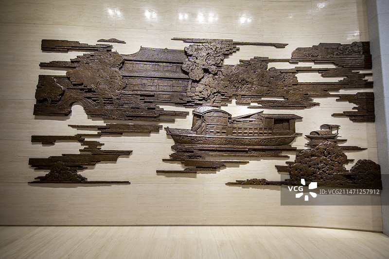 上海中共一大纪念馆（中国共产党第一次全国代表大会纪念馆）展厅一角图片素材