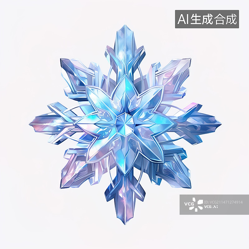 【AI数字艺术】雪花图片素材