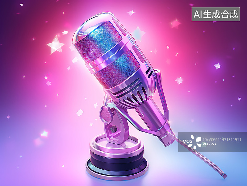 【AI数字艺术】彩色背景下照明设备的特写镜头图片素材