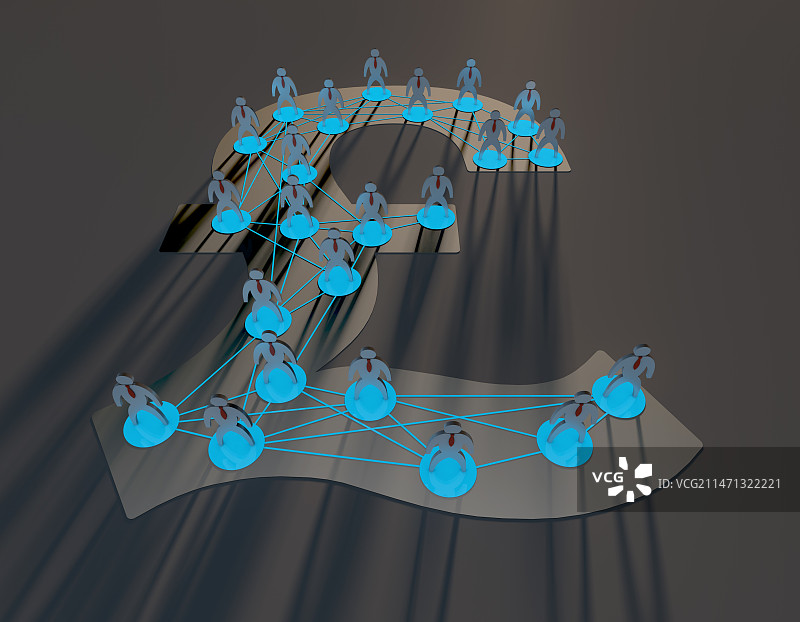 金融网络科技小i白人与英镑符号图片素材