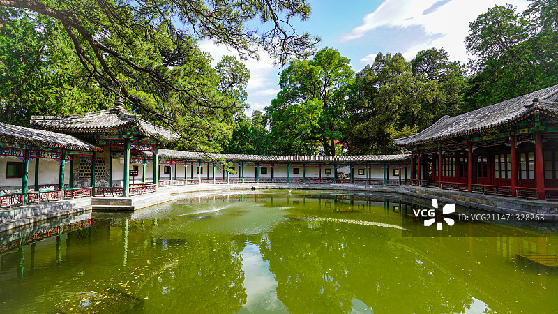 北京香山公园见心斋图片素材