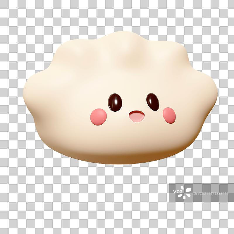 可爱的3d水饺图片素材