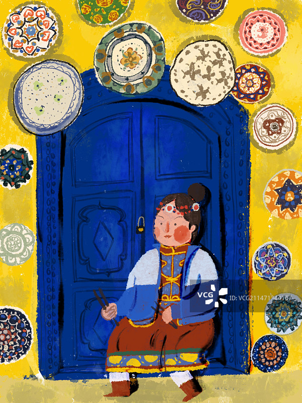 新疆小姑娘图片素材