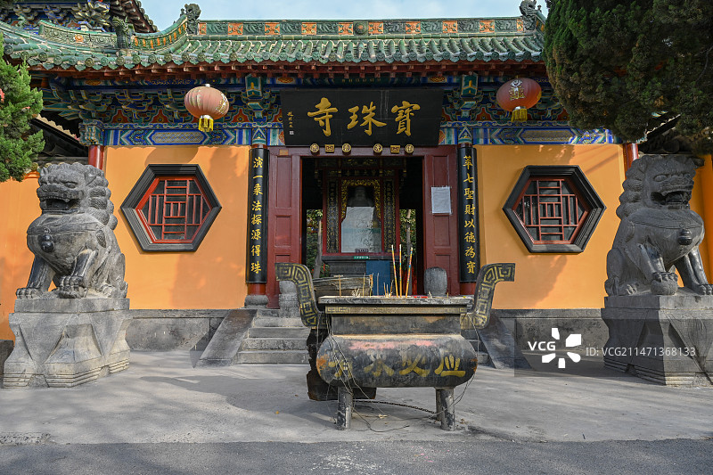 中国开封宝珠寺景区大门建筑图片素材