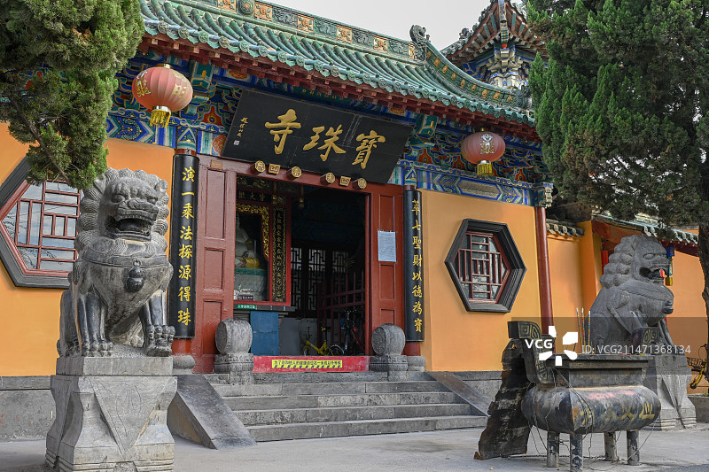 中国开封宝珠寺景区大门建筑图片素材