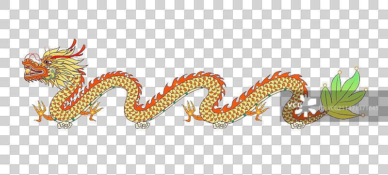 元宵节龙灯中国风矢量插画图片素材