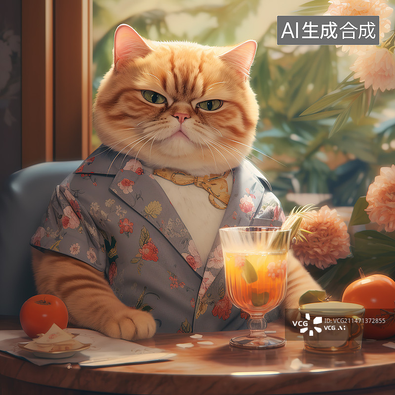 【AI数字艺术】假日喵图片素材