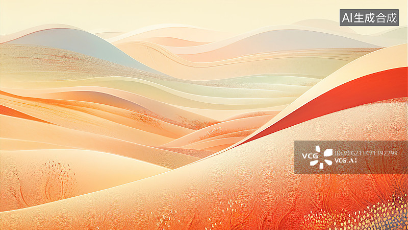 【AI数字艺术】抽象沙漠草原色彩渐变背景图片素材