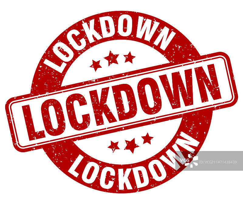 封锁印章：圆形粗糙标签图片素材