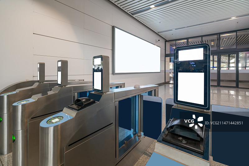 地铁站闸机特写图片素材