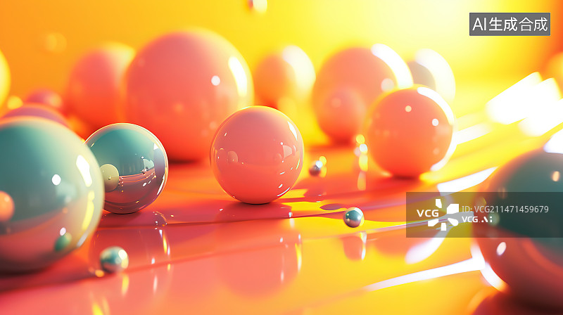 【AI数字艺术】桌上彩色复活节彩蛋的高角度视图图片素材